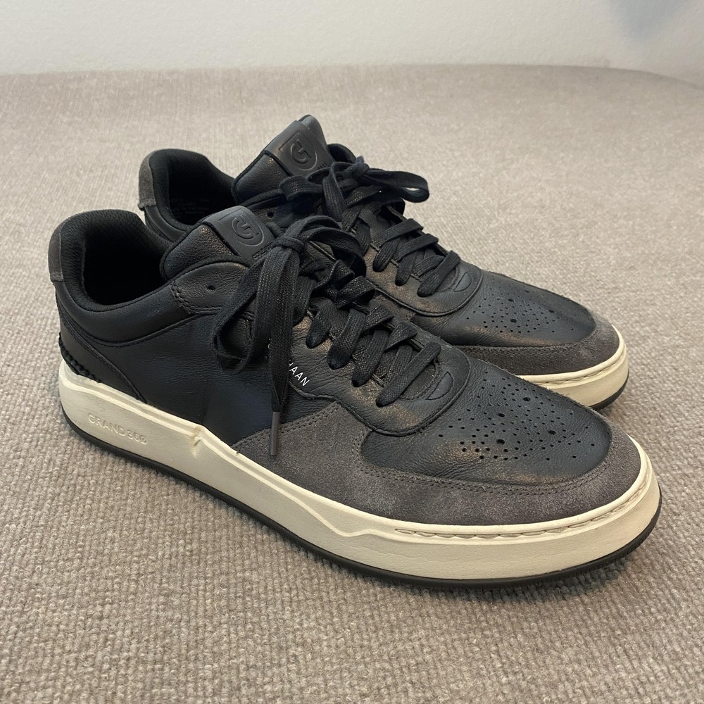 Cole Haan GrandSeries Shoes Mens Size 13 Black Leather Casual Sneakers C34905